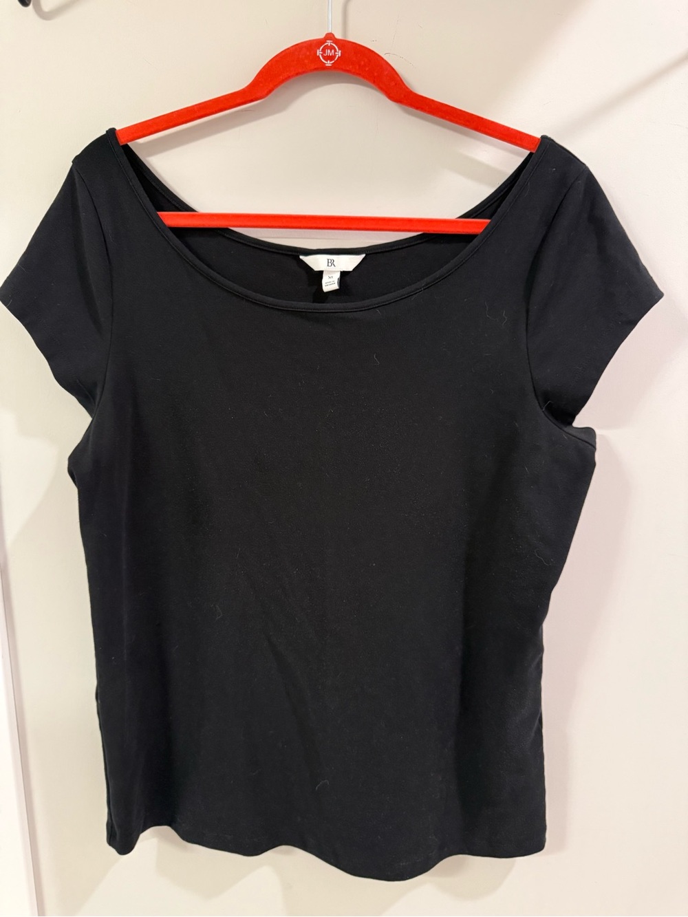 Banana Republic Black Short Sleeve Scoop Neck Tee